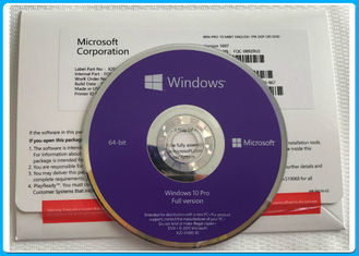Tam sürümler Microsoft Windows 10 Pro Yazılımı Geniune Win 10 Pro 32bit 64bit DVD OEM paketi Etkinleştirme çevrimiçi İnternet