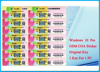 Tüm Lanugaue Uyumlu Windows 10 Pro COA Sticker 32bit 64bit Çevrimiçi COA X20 Orijinal OEM Lisansı Etkinleştirin