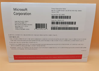 Kore Sürümü Microsoft Windows 10 Pro Yazılım 64 bit OEM Paketi orijinal Lisansı