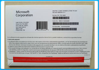 Orijinal Windows 10 Microsoft OEM Yazılımı 64 BIT İspanyol OEM paketi