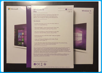 Windows 10 Perakende Kutusu, Tam Sürüm Win 10 Pro 32 bit 64 bit Coa Sticker + Usb Flash