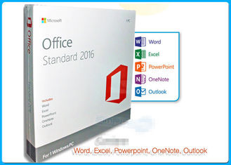 Çevrimiçi etkinleştirme Office 2016 standardı Lisans 1PC + DVD Retailbox