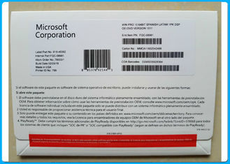 Microsoft Windows 10 Pro Profesyonel 64 Bit İspanyolca DVD geniune İspanyolca paketi win10 pro oem paketi / Made in USA