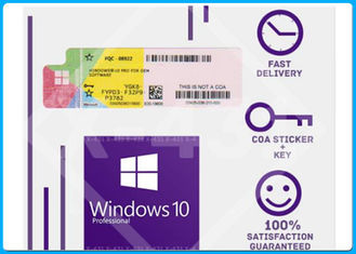 Çevrimiçi aktivasyon sonrası ömür boyu garanti için Orijinal Windows 10 pro COA Lisans Etiketi 32 / 64bit