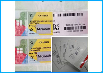 Orijinal Microsoft COA Etiketi Windows 10 Professional Oem COA Sticker% 100 etkinleştirme