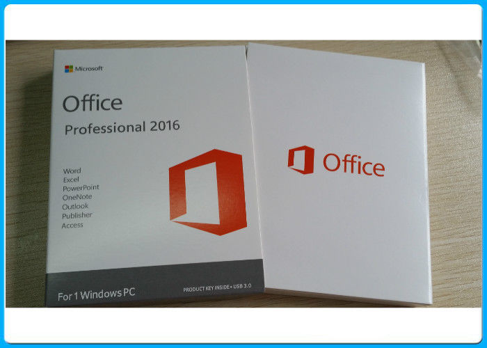 Microsoft Office Professional 2016 Retailbox Ofisi 2016 pro Artı Anahtar / Lisans + 3.0 USB flash sürücü