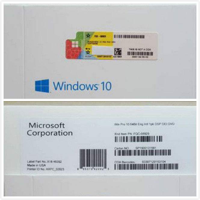 Windows 10 Pro Profesyonel 64Bit Perakende Kutusu - 1 COA Lisans Anahtarı - USB Flash
