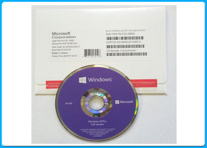 Orijinal Windows 10 Professional 64 Bit DVD + Anahtar Kartı Ömrü Garantili