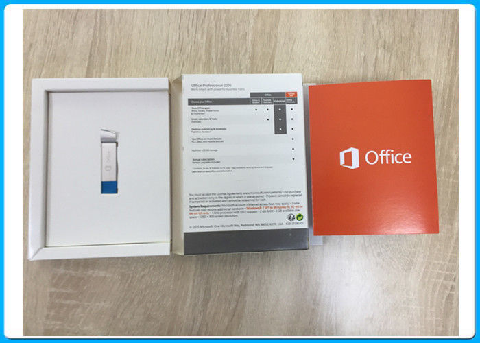 Orijinal Microsoft Office 2016 Pro Plus Perakende Ürün Anahtar Kartı 1 PC İçin Tam Sürüm